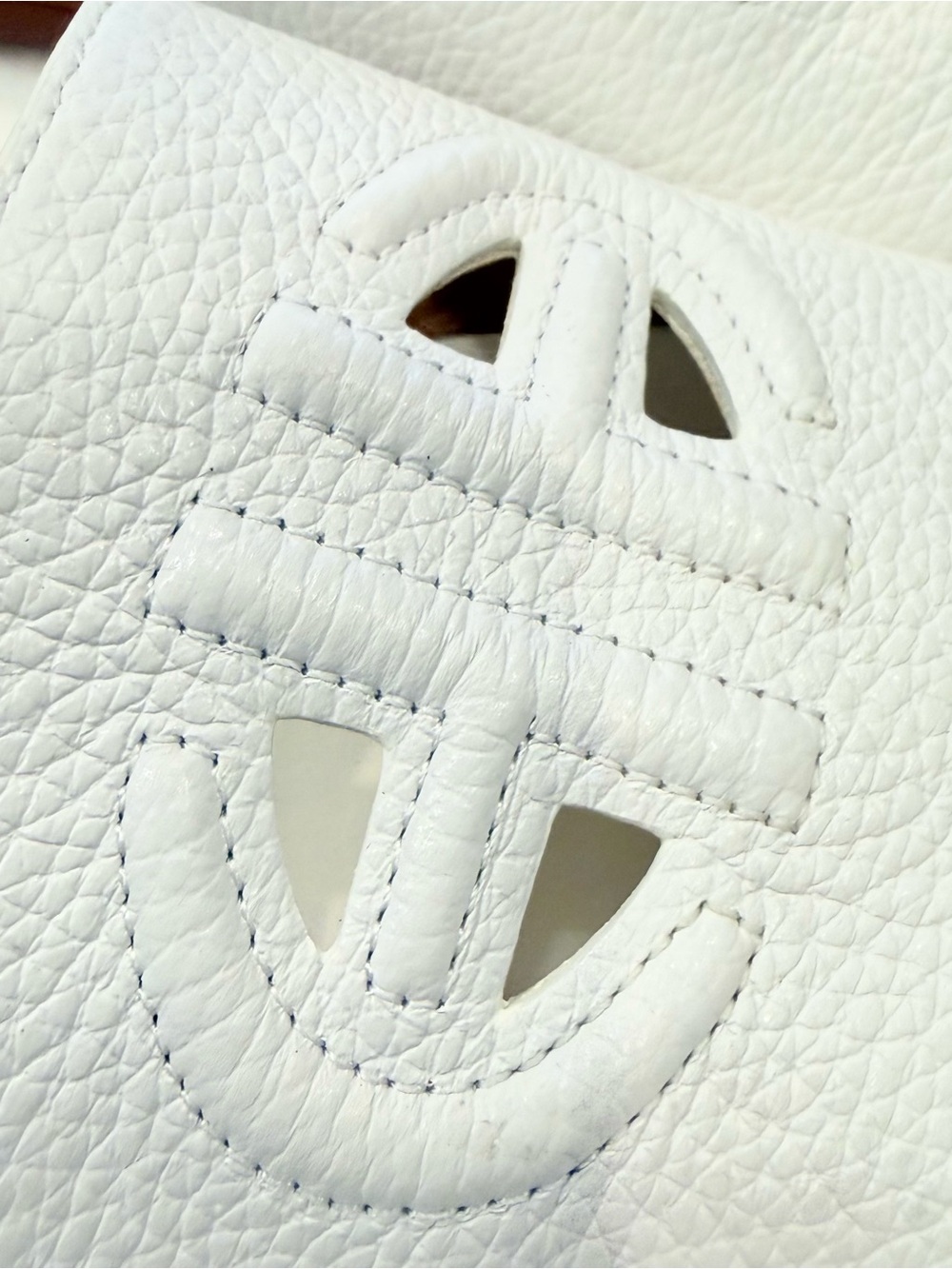 Women's SANDALS Cole Haan Flynn Logo Slide - WHITE LEATHER Sz 8.5 - Picture 5 of 14